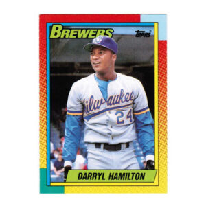 1990 Topps Traded #35T Darryl Hamilton Milwaukee Brewers Baseball Card